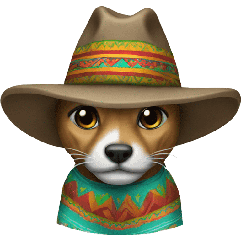 Tiburon con sombrero mexicano emoji