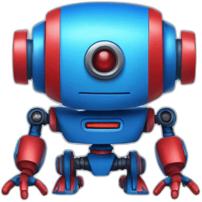 red blue robot emoji