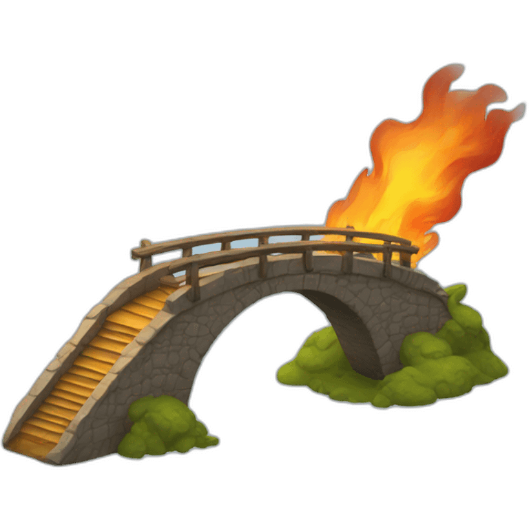 bridge in fire ditch emoji