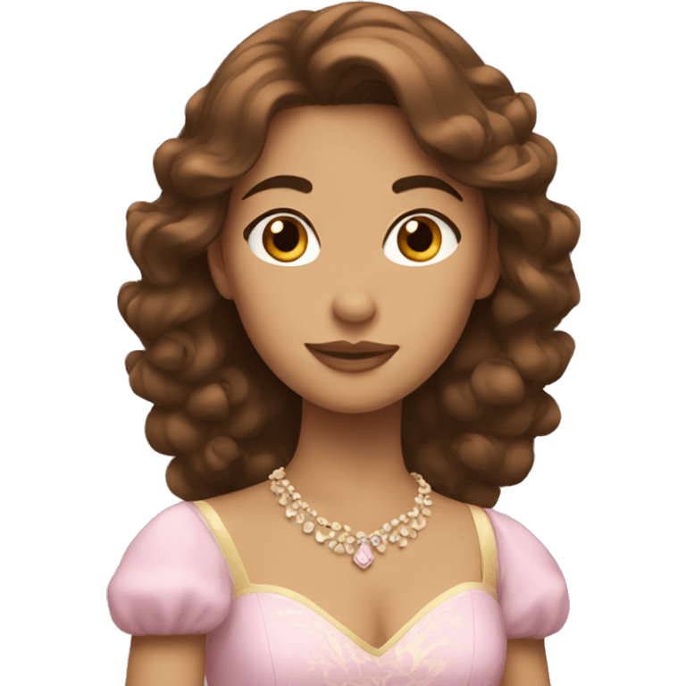 Princess with brown hair  emoji