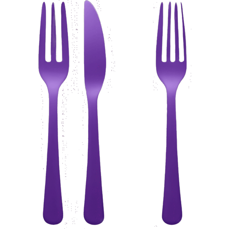 purple fork emoji