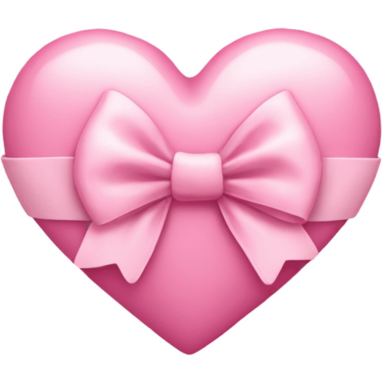 Pastel pink heart with bow  emoji