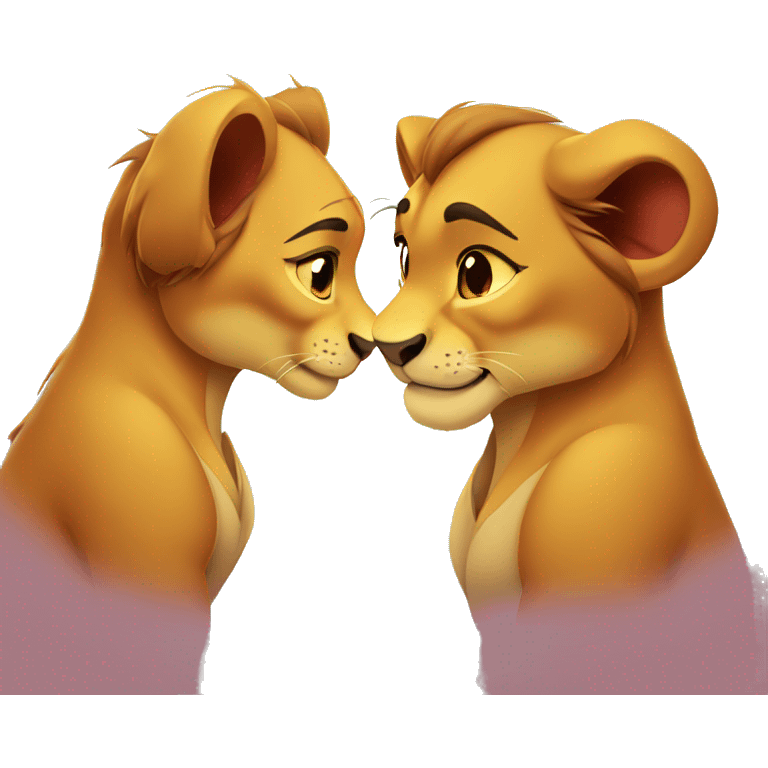 Simba and Nala in love  emoji