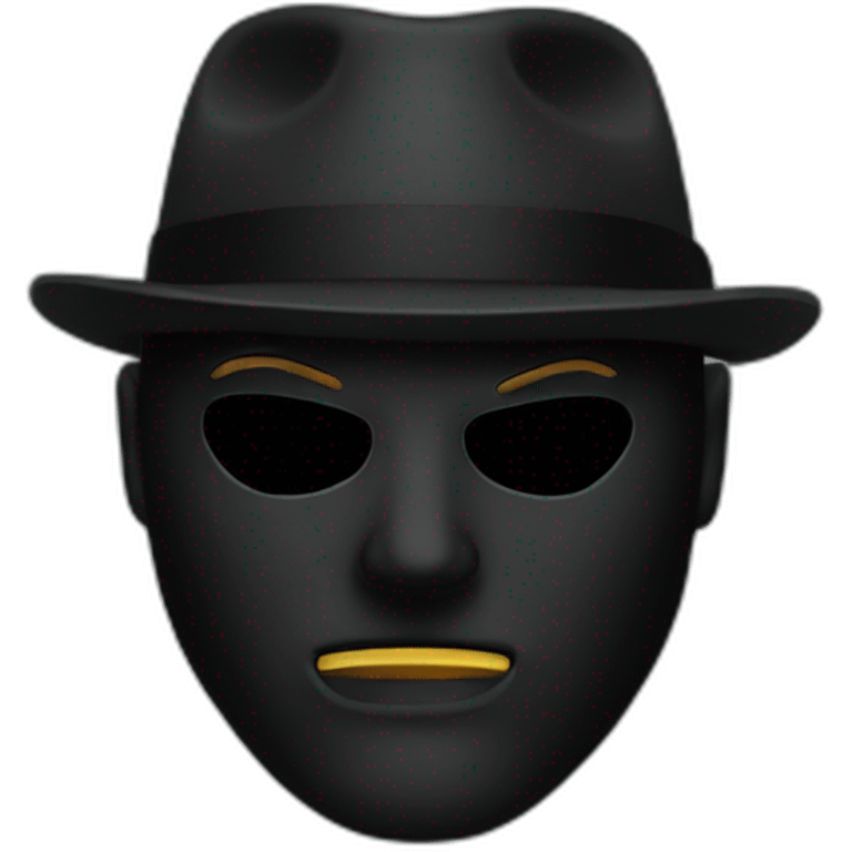 Gangster black mask emoji