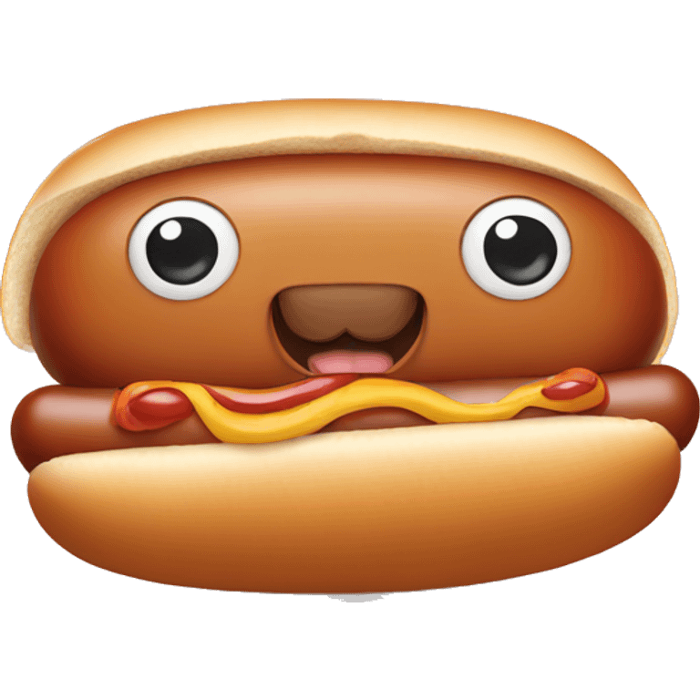 Hot dog with face  emoji