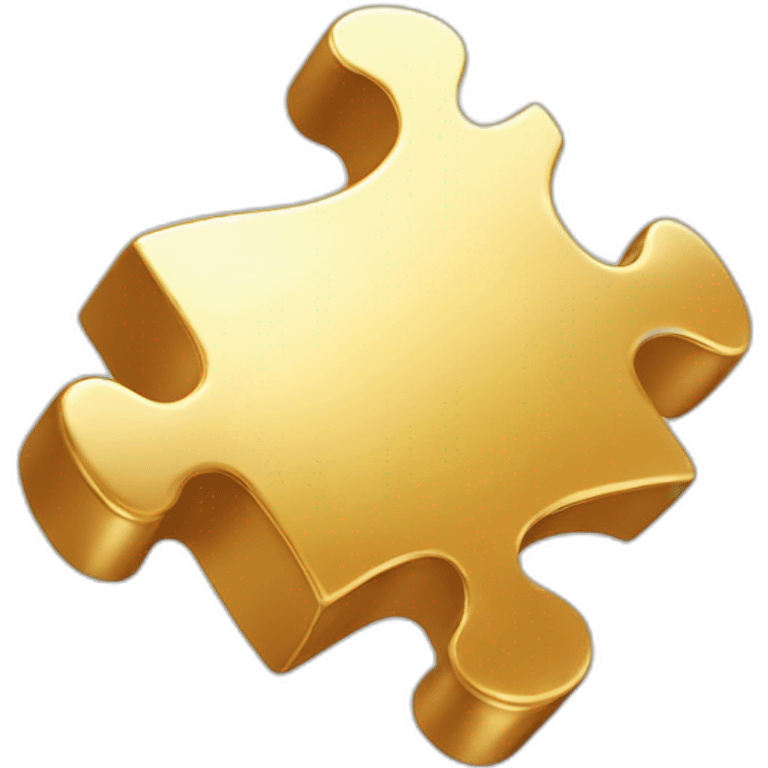 Gold jigsaw puzzle piece emoji