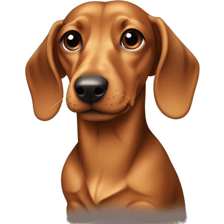 Light brown daschund  emoji