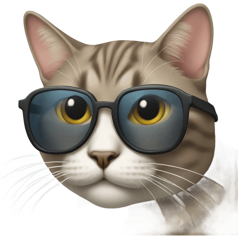 Cat with sunglasses emoji