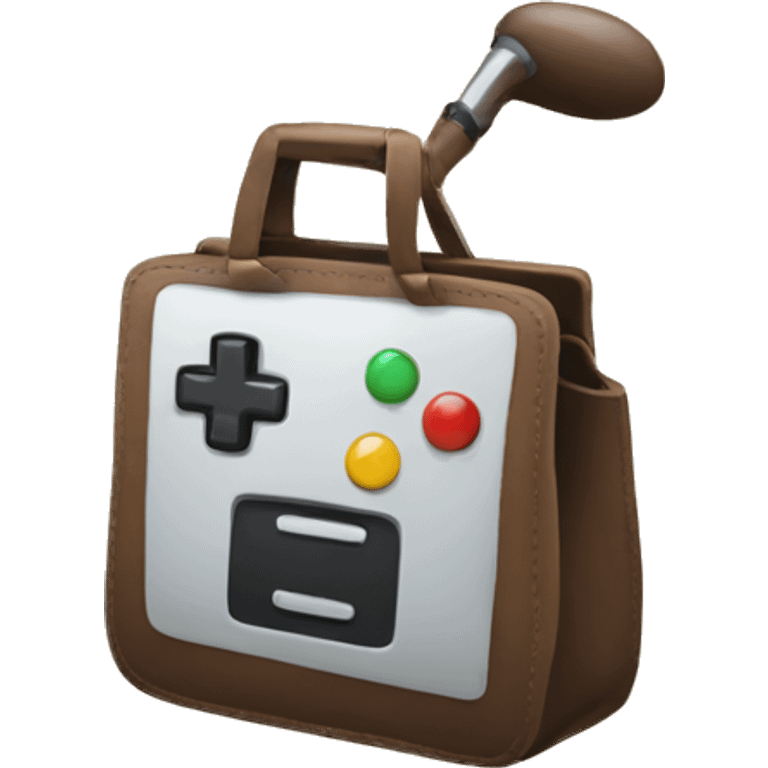 Make a bag emoji with a painted joystick emoji