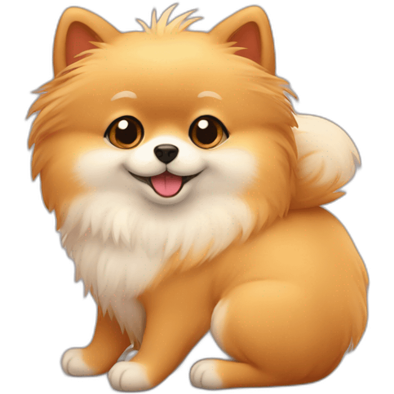 hugging-Pomeranian-cat emoji