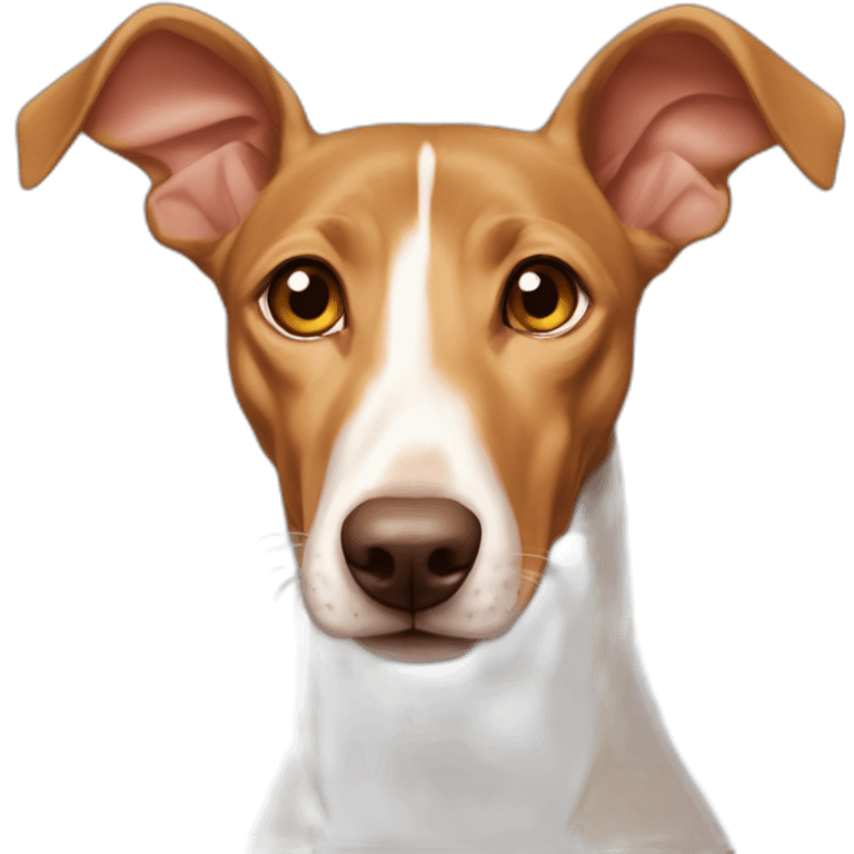 brown podenco mix with floppy ears emoji