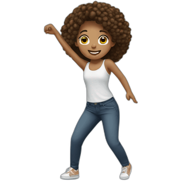 Laly bailando emoji