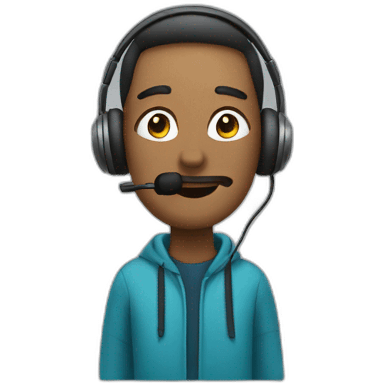 men with a mic and a headphone emoji