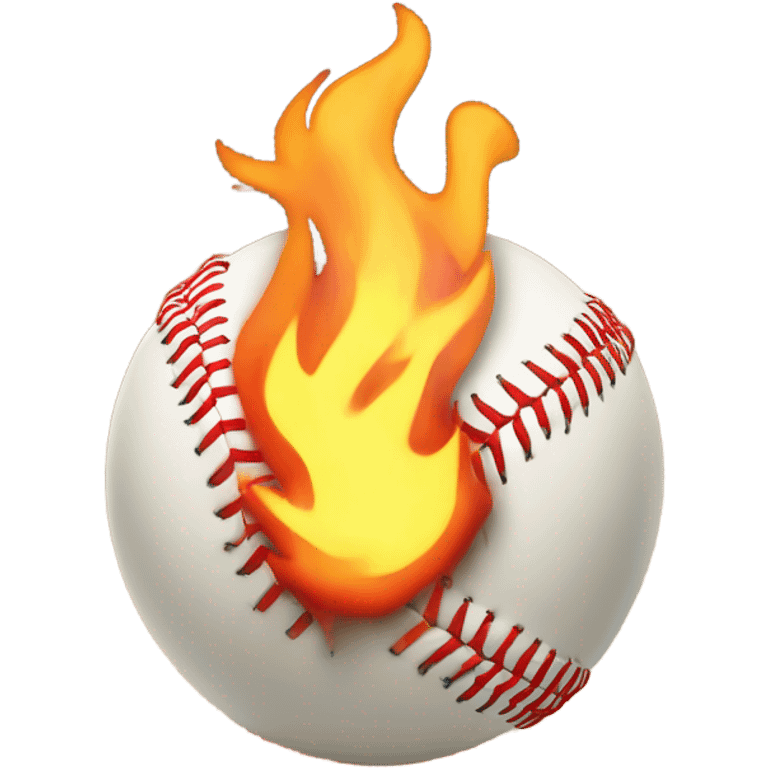 Baseball on fire emoji