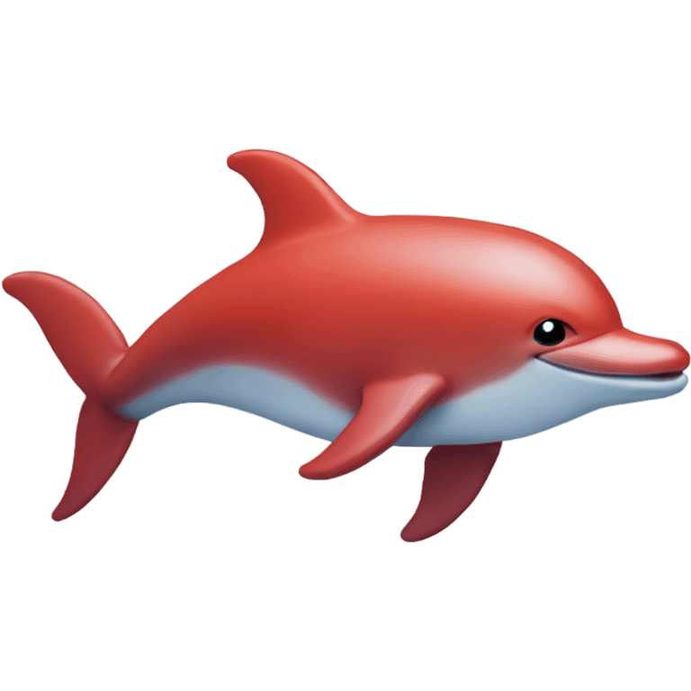 Red dolphin emoji