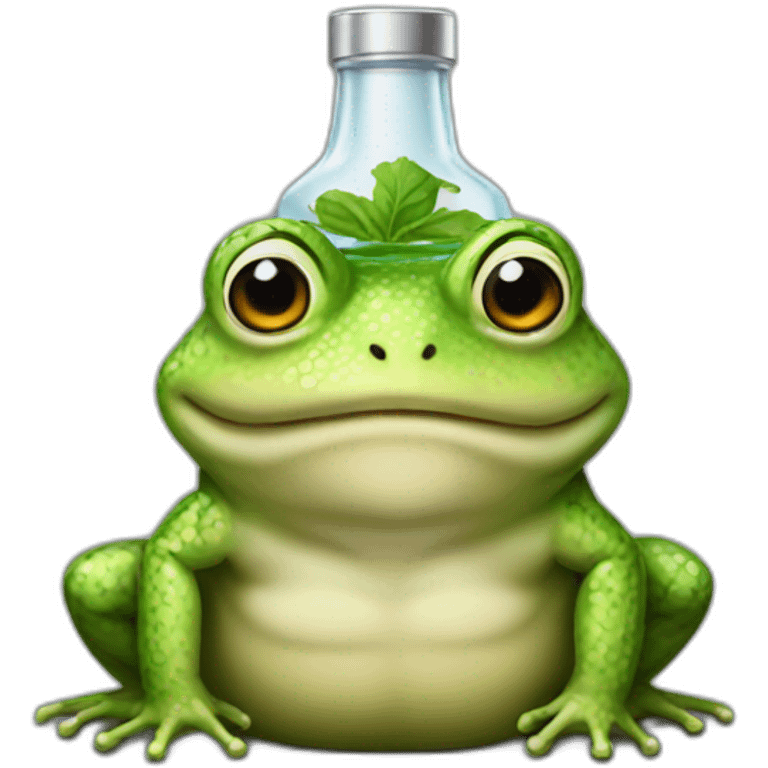 Toad with vodka emoji