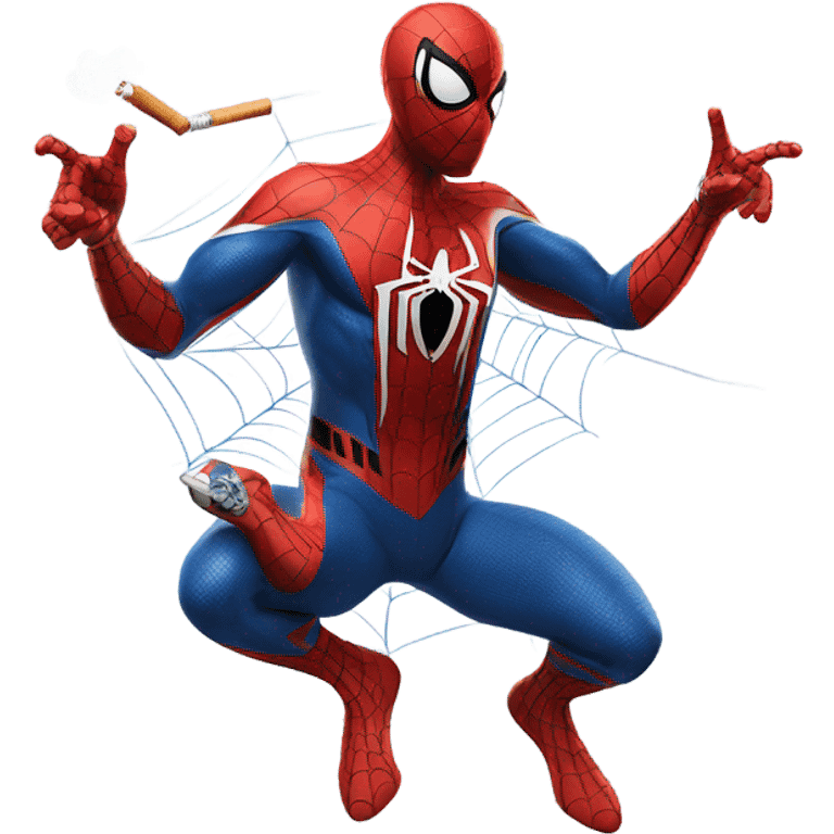 spider-man smoking  emoji