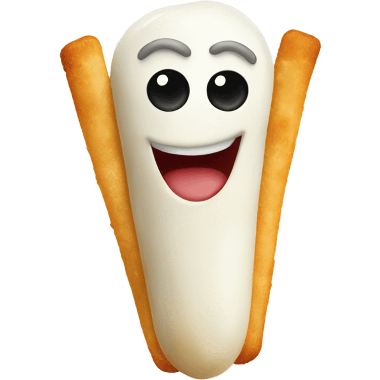 happy mozzarella stick emoji