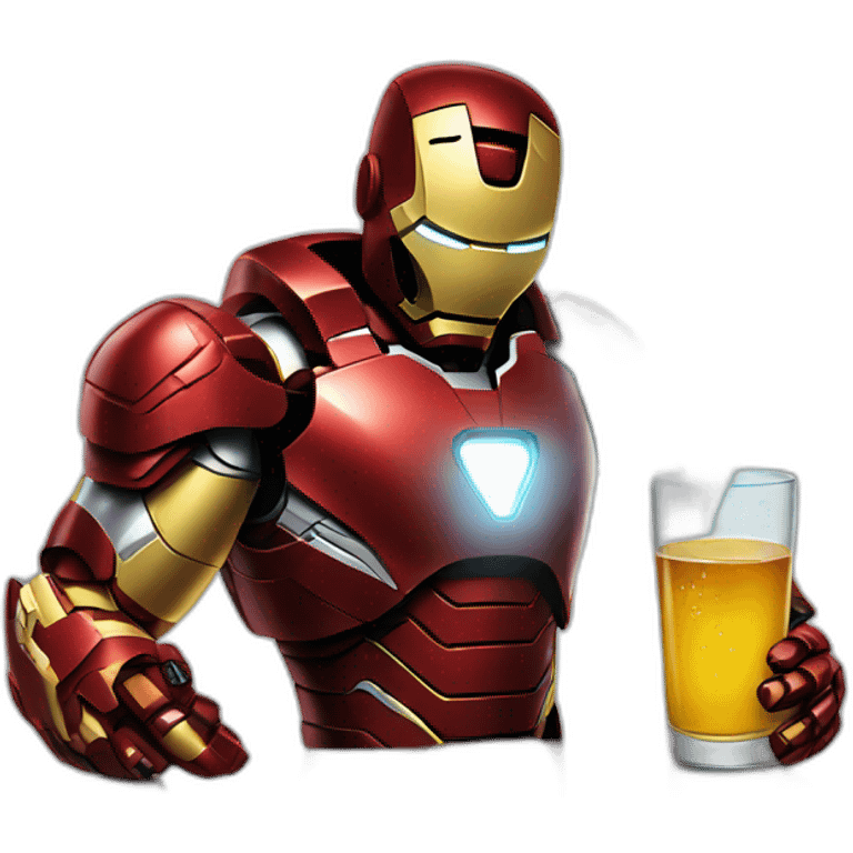 Iron man drunk emoji