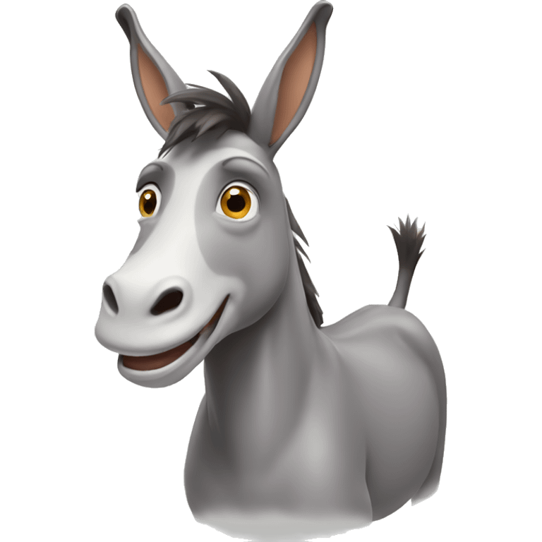 Happy donkey emoji