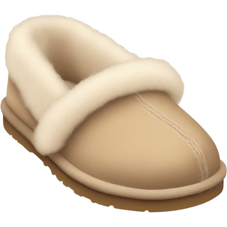 pastel beige cute ugg slippers emoji