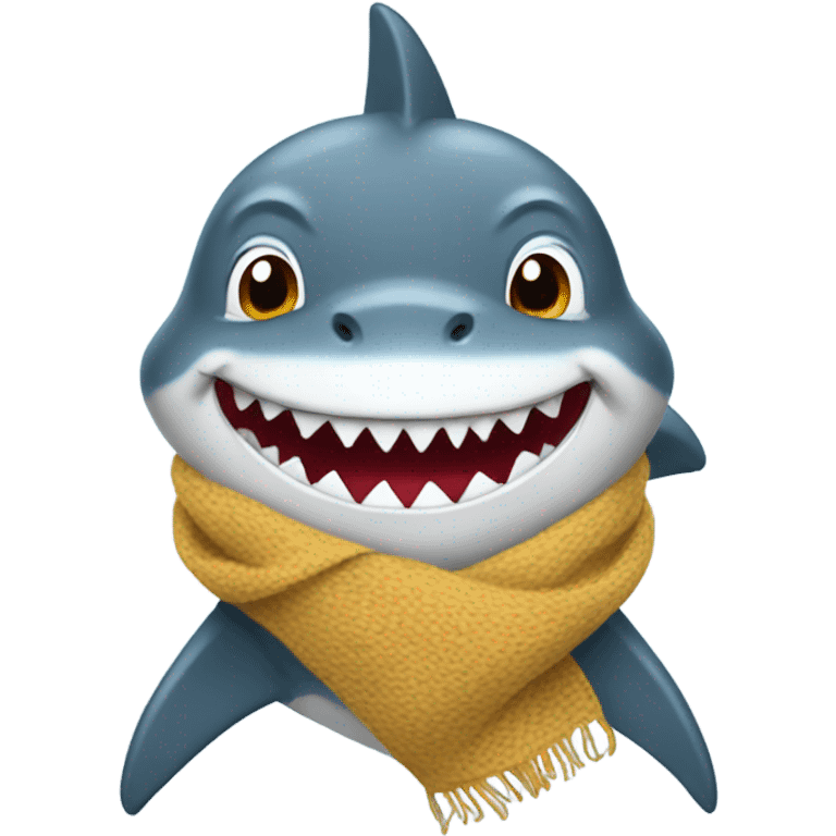 shark wearing a scarf emoji