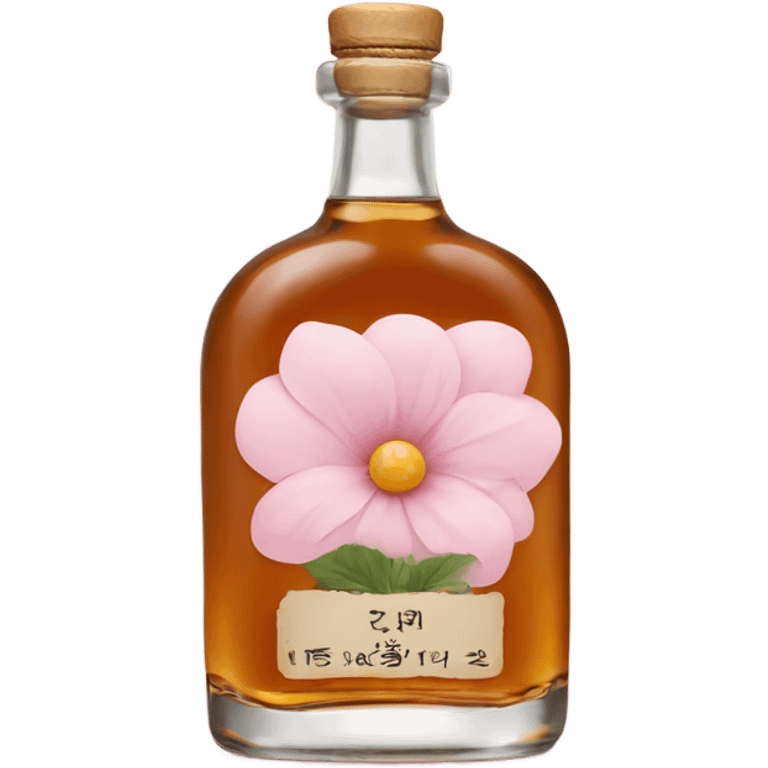 Whisky with pale pink flower emoji