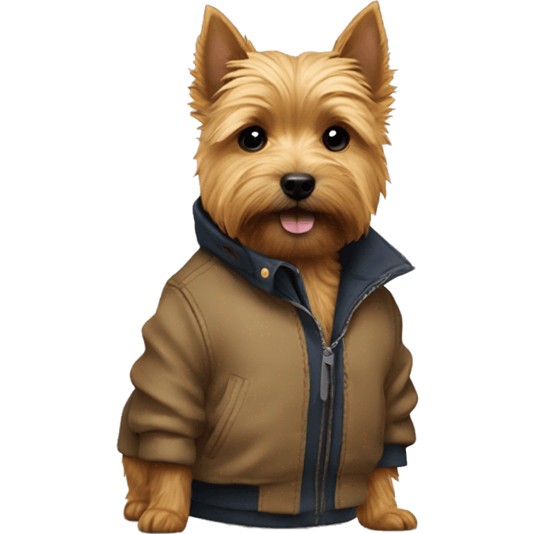 Norwich Terrier in a jacket emoji