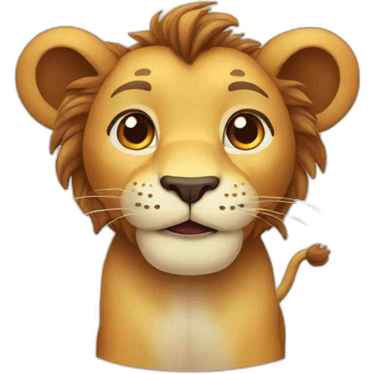 Cute lion emoji