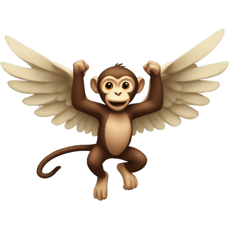 Monkeys fly emoji