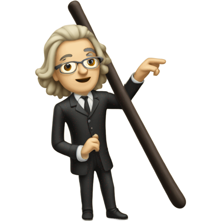 Bach teacher pointer stick emoji