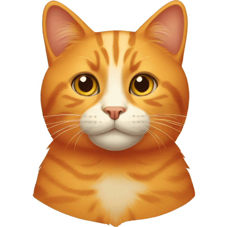 orange cat with flat face emoji