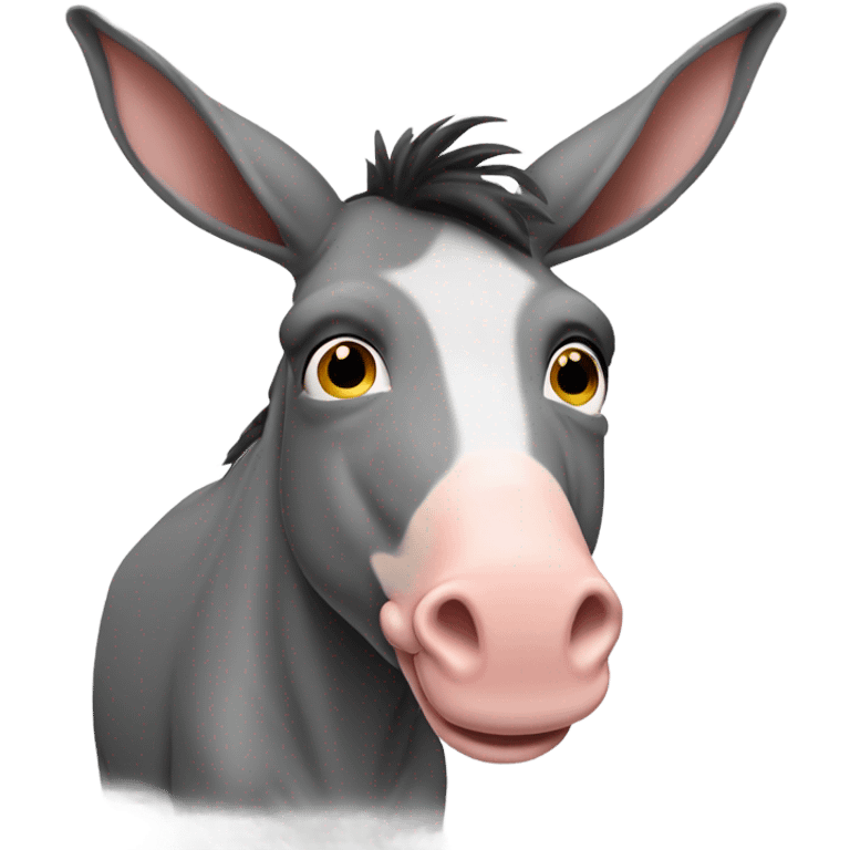 Donkey with a pig nose emoji