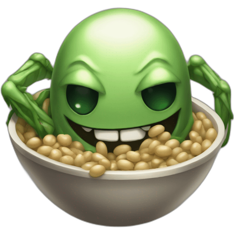 urgot from league of legends eating beans emoji