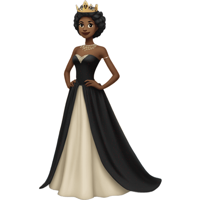 Black queen on a mountain ￼ emoji