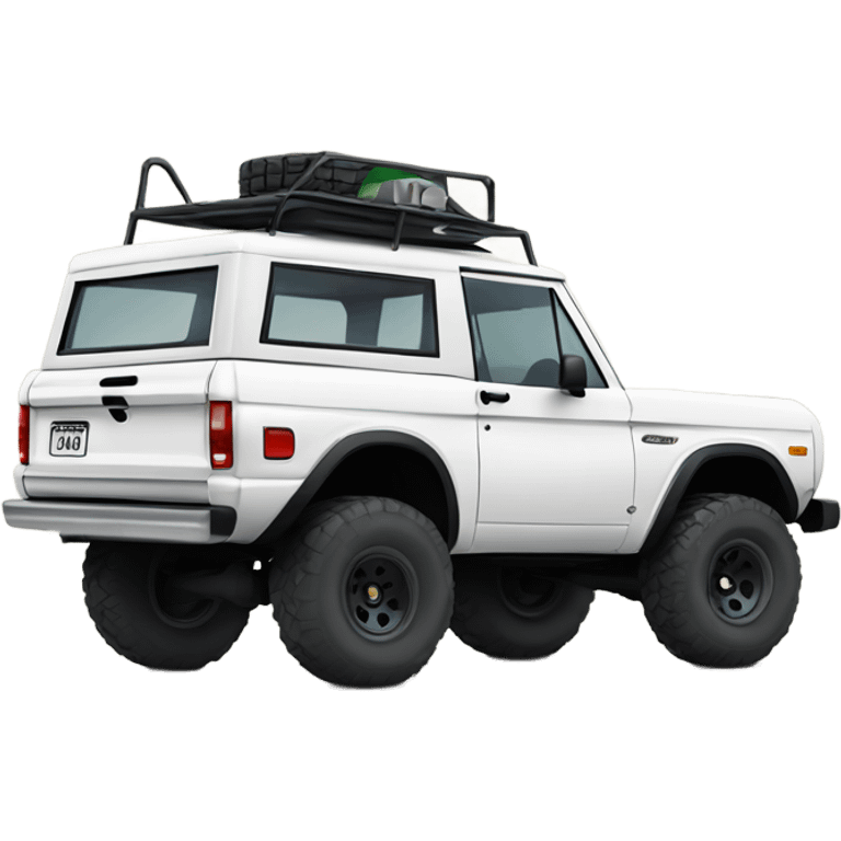 Ford bronco white off road  emoji