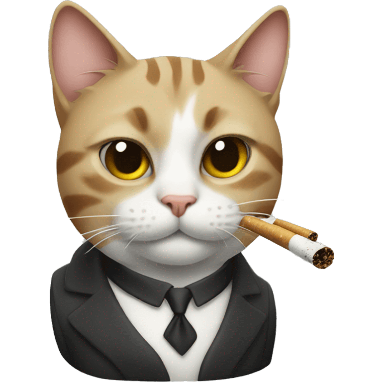 cat smoking emoji