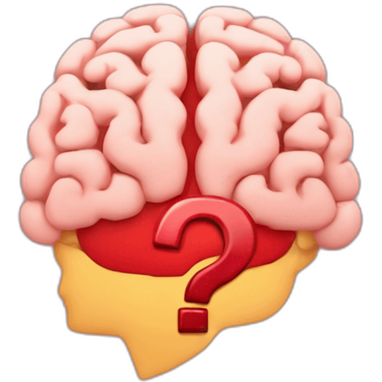 brain with red question mark emoji