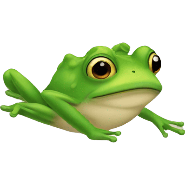 Frog on an airplane emoji