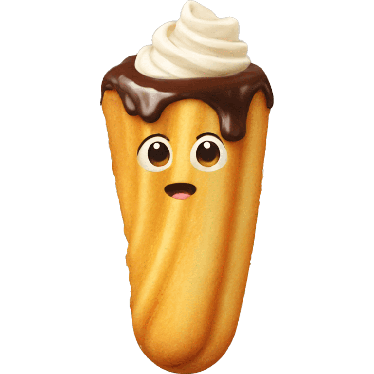 Filled cream churro emoji