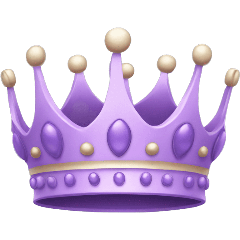 Pastel purple crown emoji