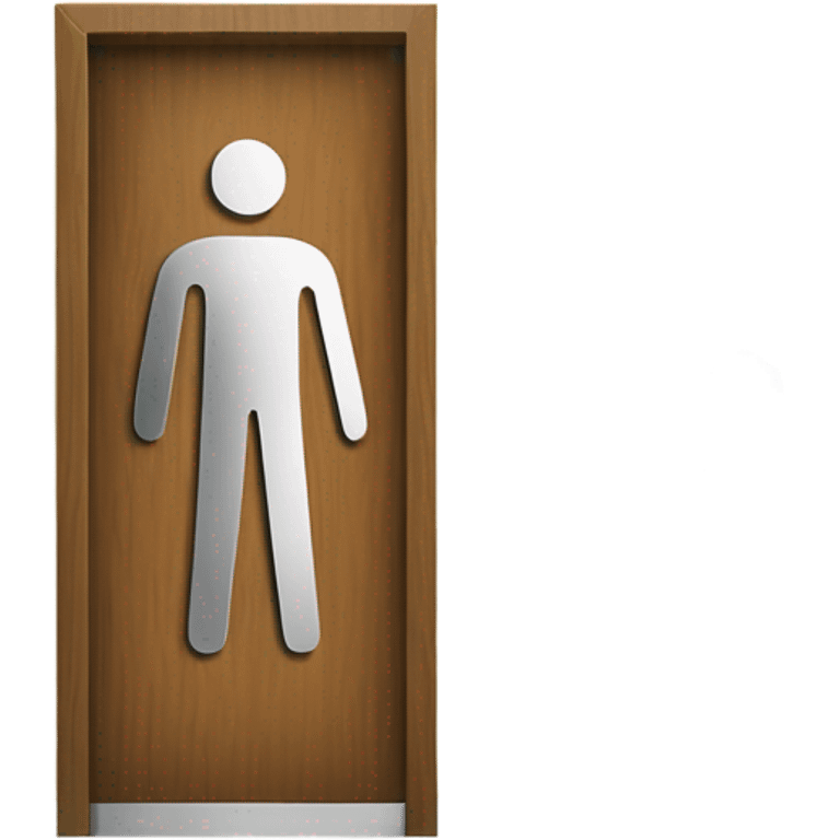 Men’s bathroom door emoji