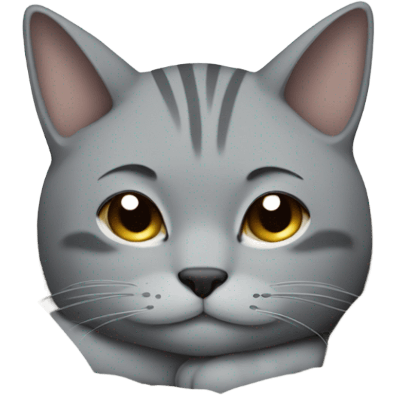 The grey cat is asleep emoji