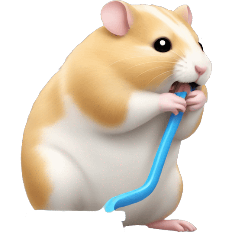 Hamster cleaning itself emoji