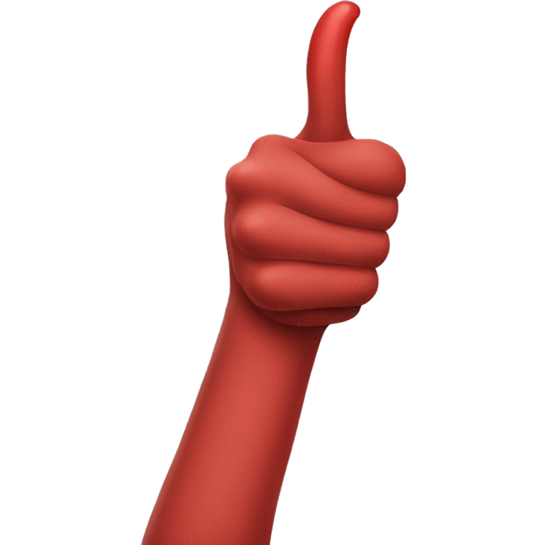 thumbs up with long red finger nails emoji