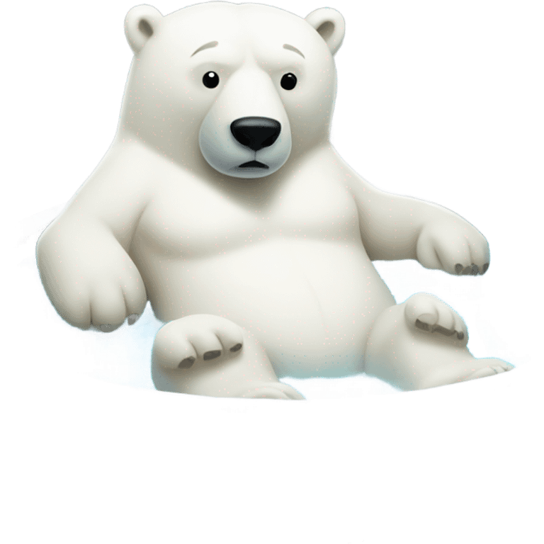 Polar bear in hot tub  emoji