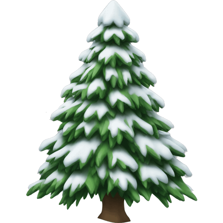 Christmas tree with snow  emoji