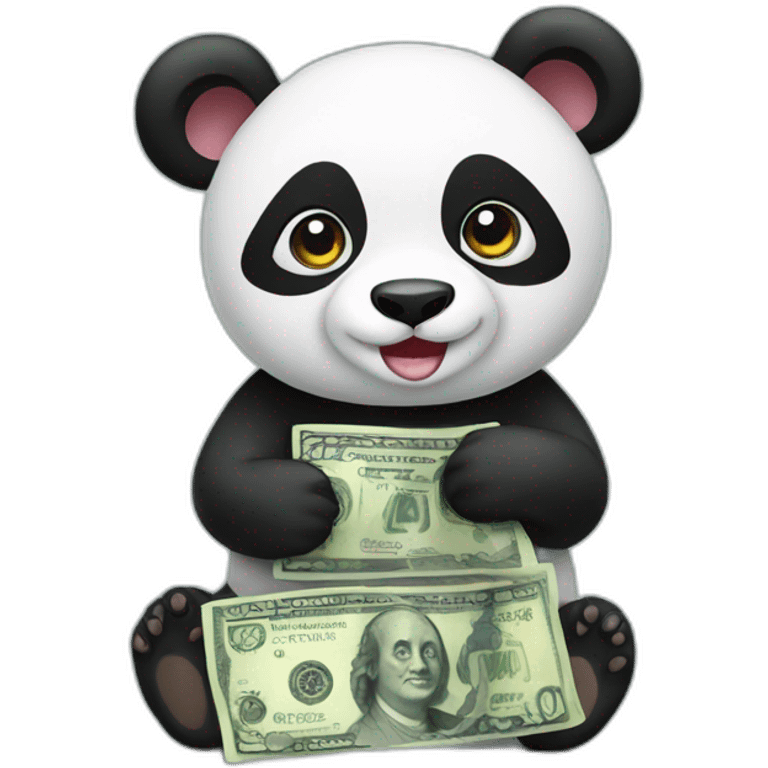 Panda money emoji