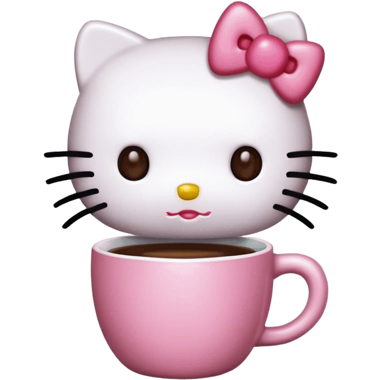 Hello Kitty mit Kaffeetasse  emoji