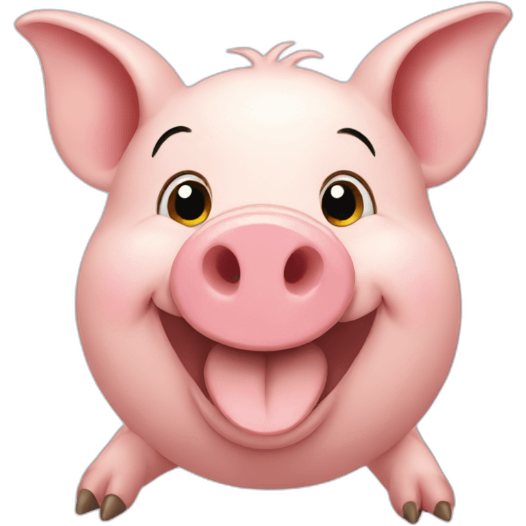 Happy pig emoji